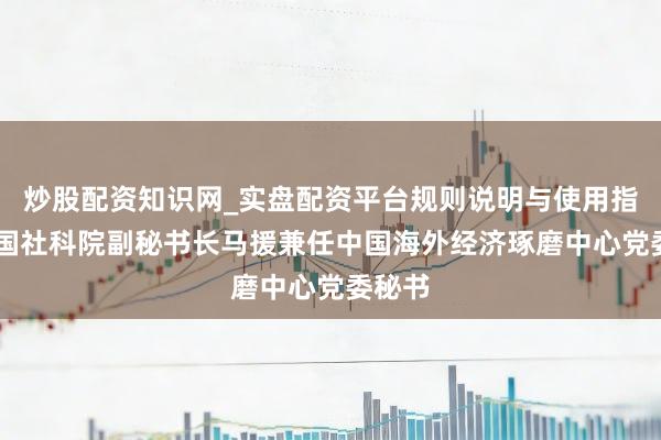 炒股配资知识网_实盘配资平台规则说明与使用指南 中国社科院副秘书长马援兼任中国海外经济琢磨中心党委秘书