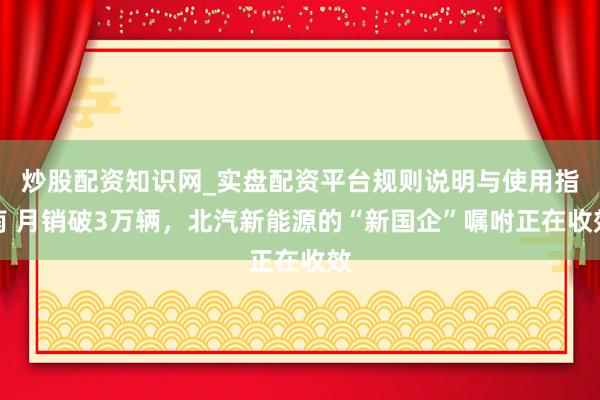 炒股配资知识网_实盘配资平台规则说明与使用指南 月销破3万辆，北汽新能源的“新国企”嘱咐正在收效