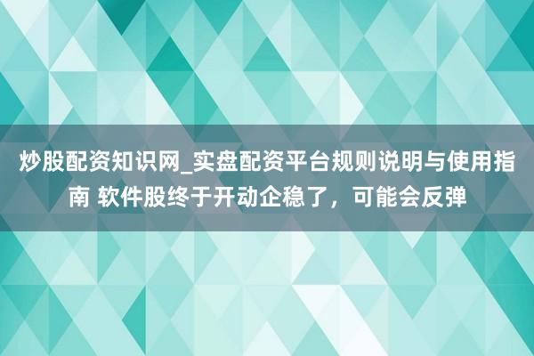 炒股配资知识网_实盘配资平台规则说明与使用指南 软件股终于开动企稳了，可能会反弹