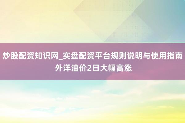 炒股配资知识网_实盘配资平台规则说明与使用指南 外洋油价2日大幅高涨