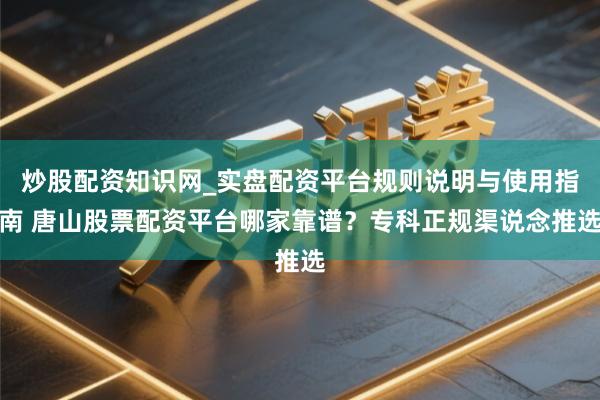 炒股配资知识网_实盘配资平台规则说明与使用指南 唐山股票配资平台哪家靠谱？专科正规渠说念推选