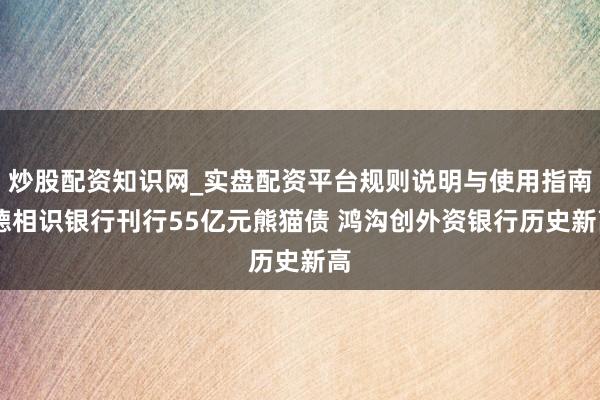 炒股配资知识网_实盘配资平台规则说明与使用指南 德相识银行刊行55亿元熊猫债 鸿沟创外资银行历史新高