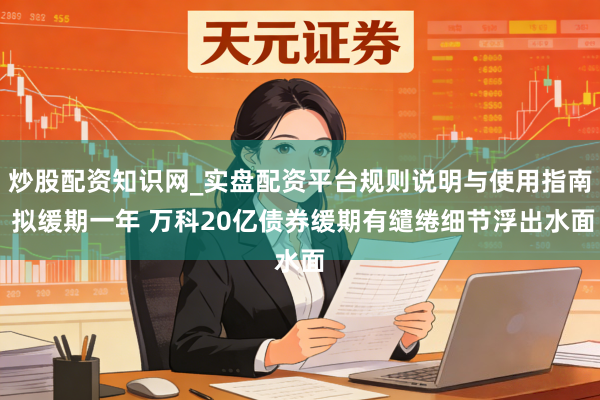 炒股配资知识网_实盘配资平台规则说明与使用指南 拟缓期一年 万科20亿债券缓期有缱绻细节浮出水面