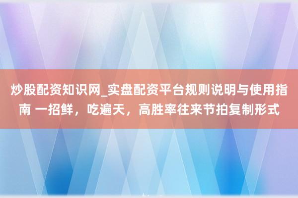 炒股配资知识网_实盘配资平台规则说明与使用指南 一招鲜，吃遍天，高胜率往来节拍复制形式