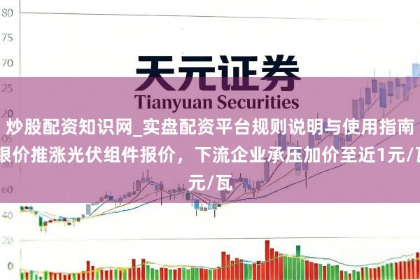 炒股配资知识网_实盘配资平台规则说明与使用指南 银价推涨光伏组件报价，下流企业承压加价至近1元/瓦