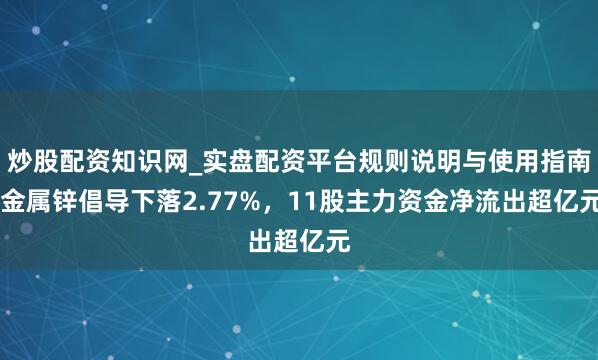炒股配资知识网_实盘配资平台规则说明与使用指南 金属锌倡导下落2.77%，11股主力资金净流出超亿元
