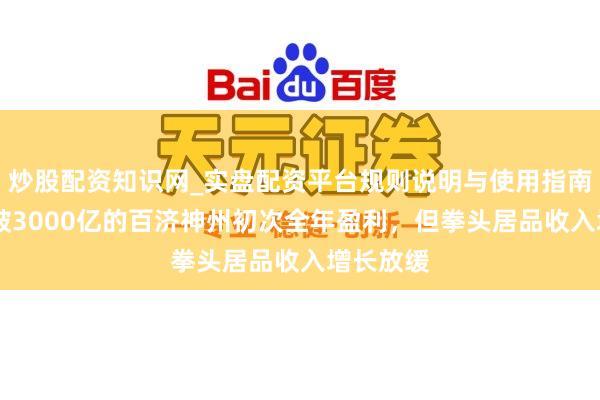 炒股配资知识网_实盘配资平台规则说明与使用指南 市值跌破3000亿的百济神州初次全年盈利，但拳头居品收入增长放缓