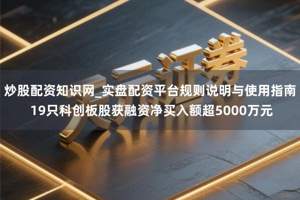 炒股配资知识网_实盘配资平台规则说明与使用指南 19只科创板股获融资净买入额超5000万元