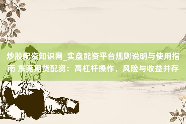 炒股配资知识网_实盘配资平台规则说明与使用指南 东莞期货配资：高杠杆操作，风险与收益并存