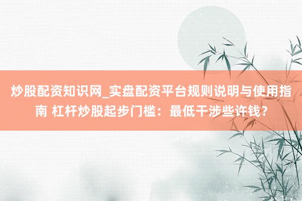 炒股配资知识网_实盘配资平台规则说明与使用指南 杠杆炒股起步门槛：最低干涉些许钱？